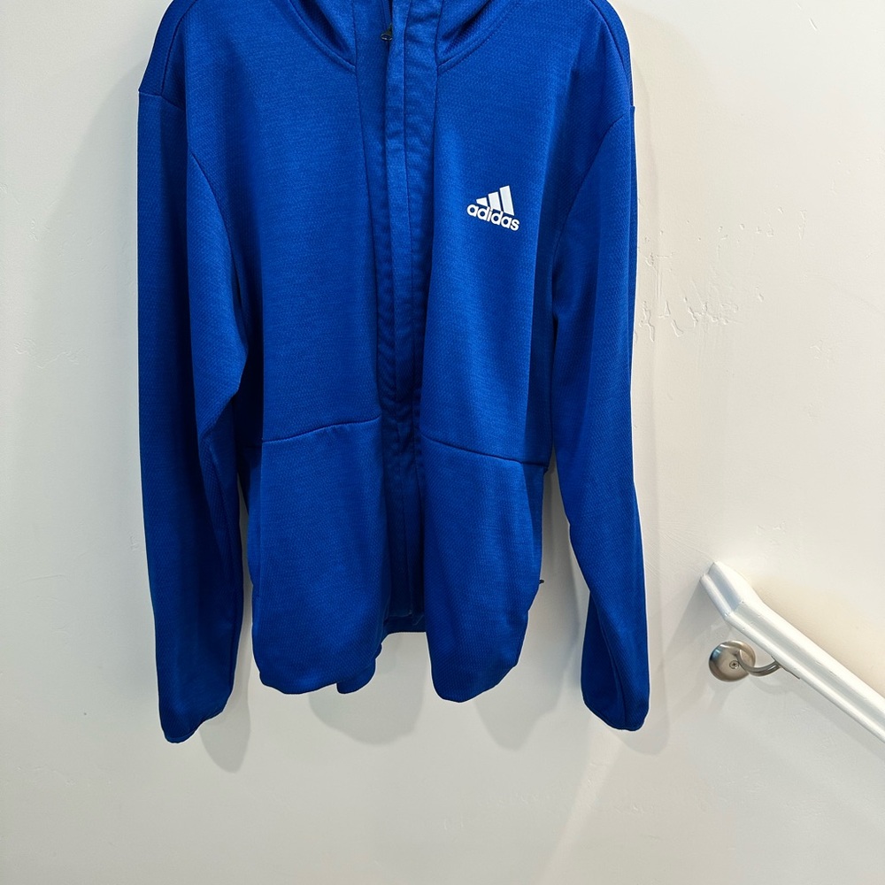 Adidas Royal Blue Zip-Up Hoodie